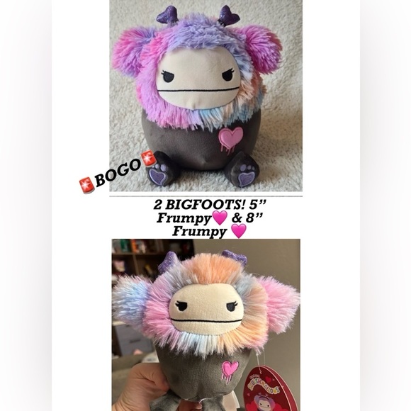 Frumpy 5” & 8” Bigfoot V-Day Original Squishmallows Plush